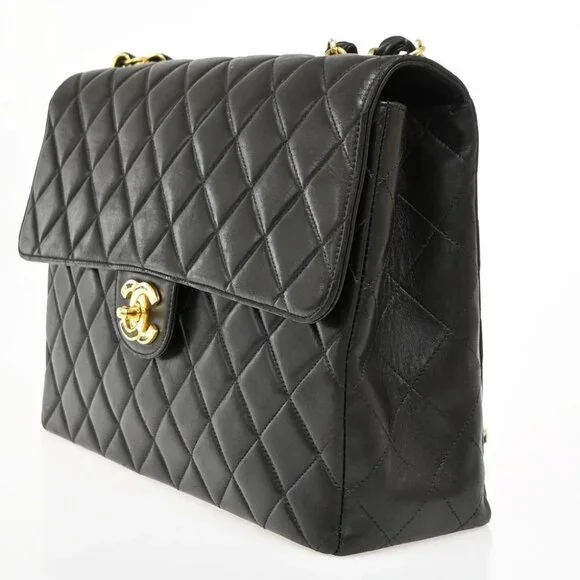 CHANEL CC Matelasse 30 Chain Shoulder Bag Leather Black - Picture 3 of 14